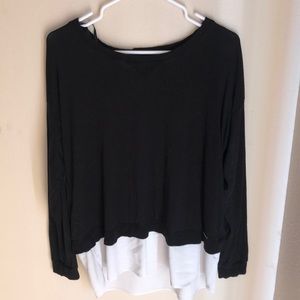 Calvin Klein light weight sweater with sheer backing and layering